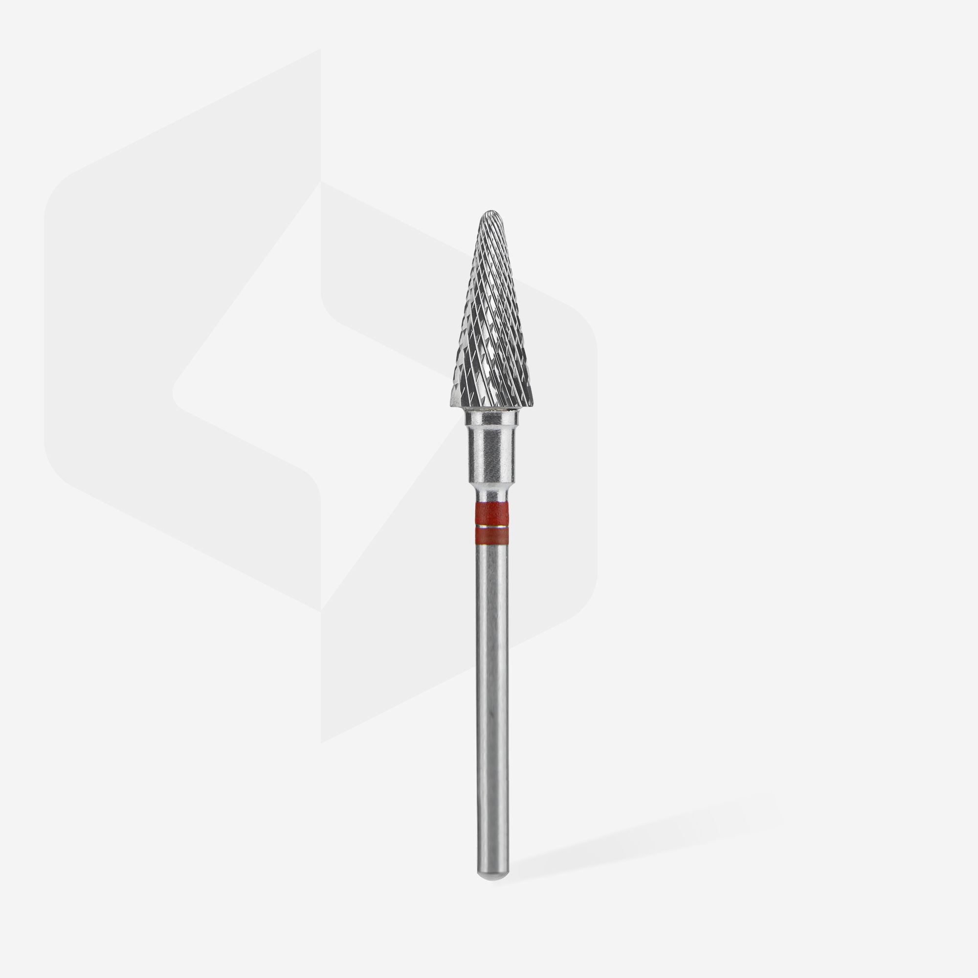 STALEKS Fraise en carbure (pour fraises) pour enlèvement conique, rouge, diamètre 6 mm / partie active 14 mm  [FT73R060/14]