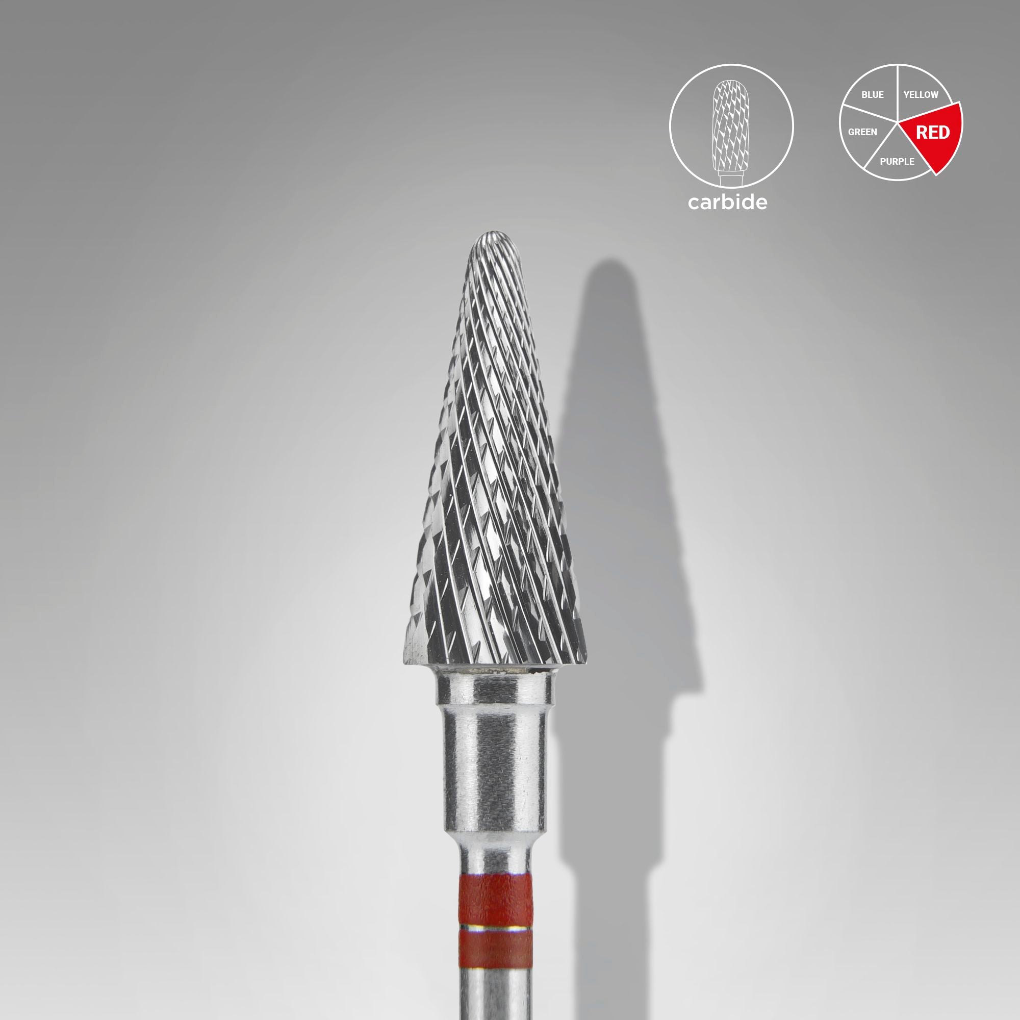 STALEKS Fraise en carbure (pour fraises) pour enlèvement conique, rouge, diamètre 6 mm / partie active 14 mm  [FT73R060/14]