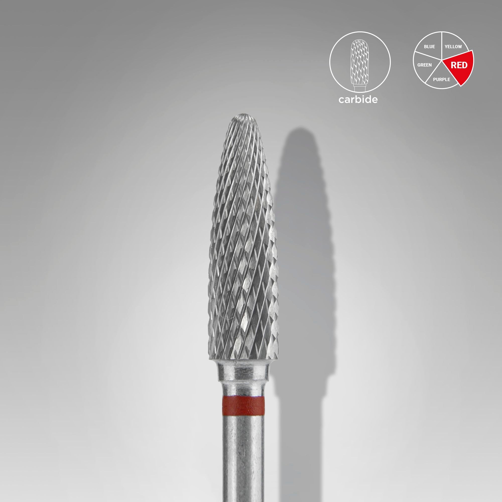 STALEKS Fraise en carbure pour l'élimination des résidus de maïs, rouge, diamètre 4 mm / partie active 14 mm [FT90R040/14]