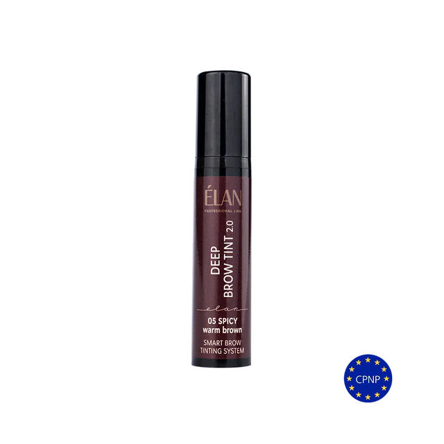 Elan Teinte longue durée pour sourcils «DEEP BROW TINT» 2.0, 05 SPICY Brun chaud 10 ml (avec pompe)