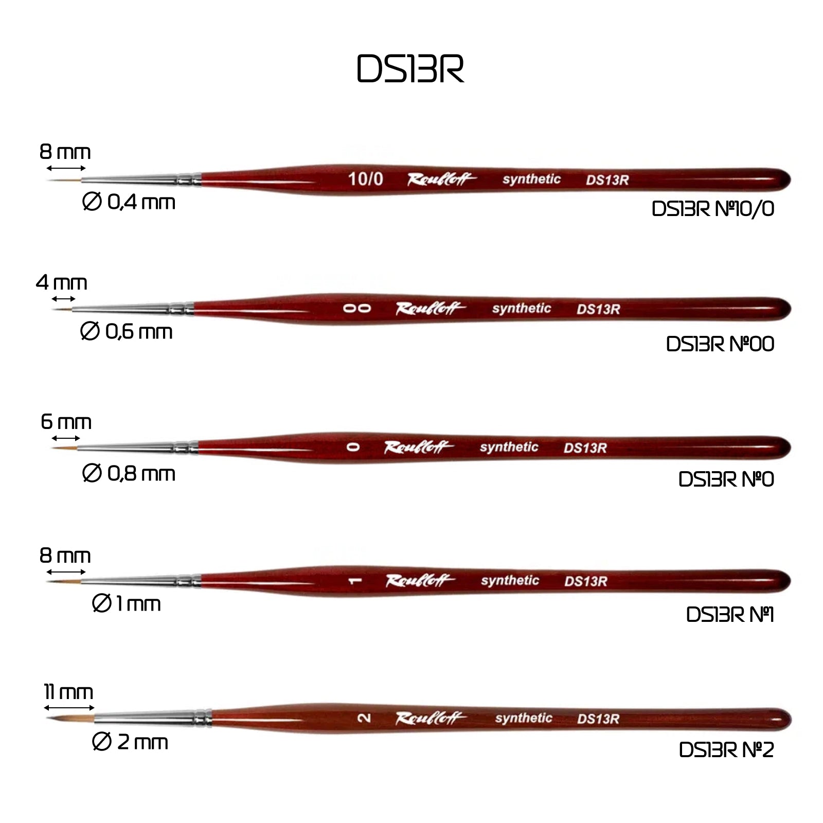 Roubloff, Nail design brush kolonsky [DS13R-00]