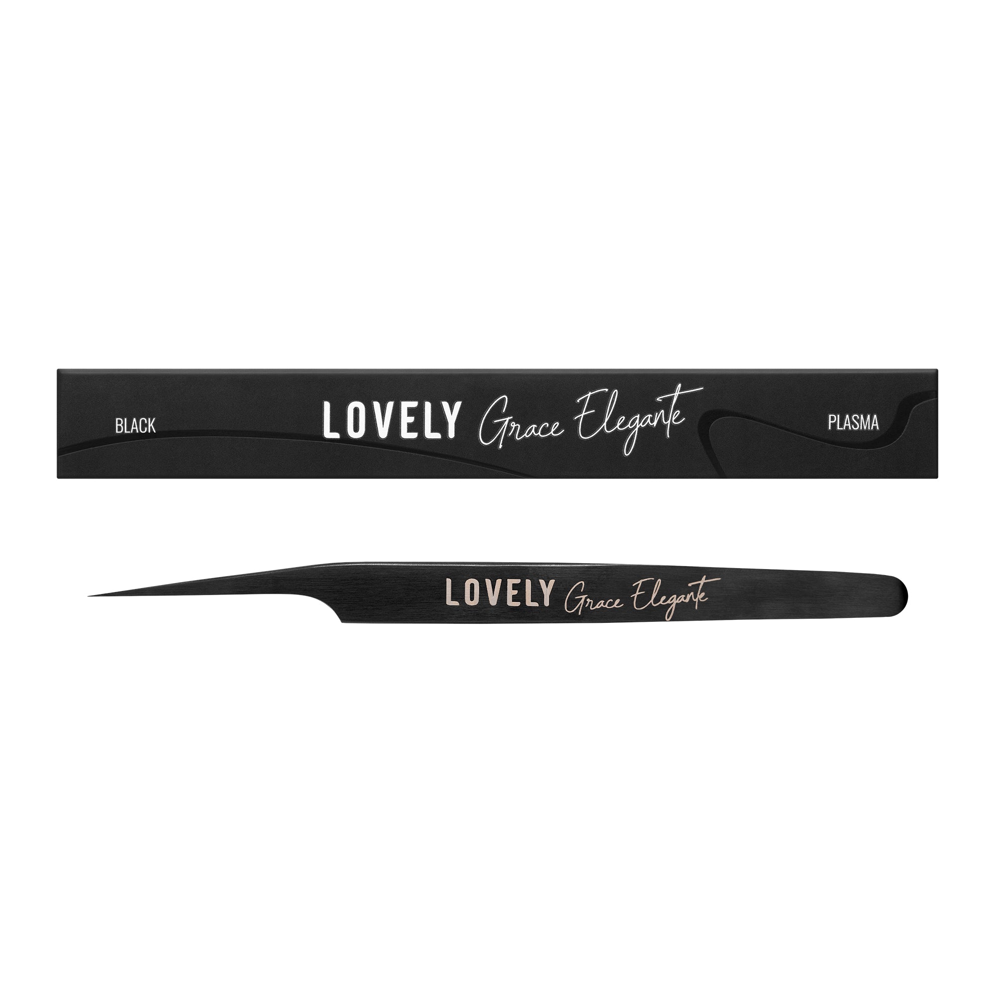 LOVELY Pince à extensions de cils NanoFiber Grace Elegante, Standard Straight (courbée)