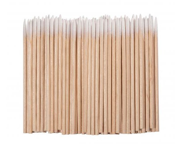 KODI Applicateurs en bois avec embout en coton, 100 pièces