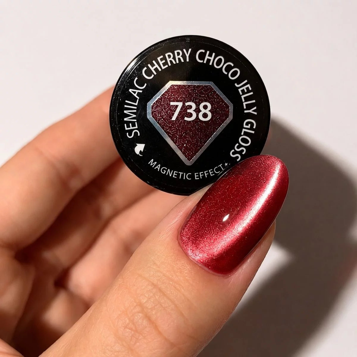 738 Semilac Vernis gel UV Cherry Choco Jelly Gloss 7 ml