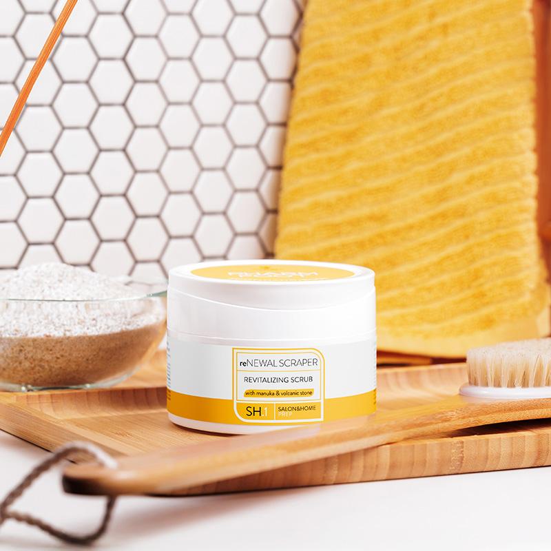 PHARM FOOT Gommage pour les pieds au miel de manuka et aux pierres volcaniques, reNEWAL SCRAPER, 200 g
