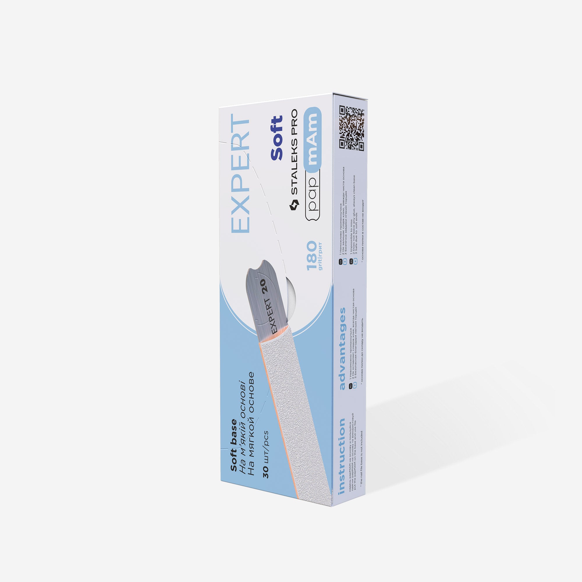 STALEKS PapMam, embouts interchangeables EXPERT pour base droite vers base souple, blancs (25 pièces) [DFCE-20-180W]