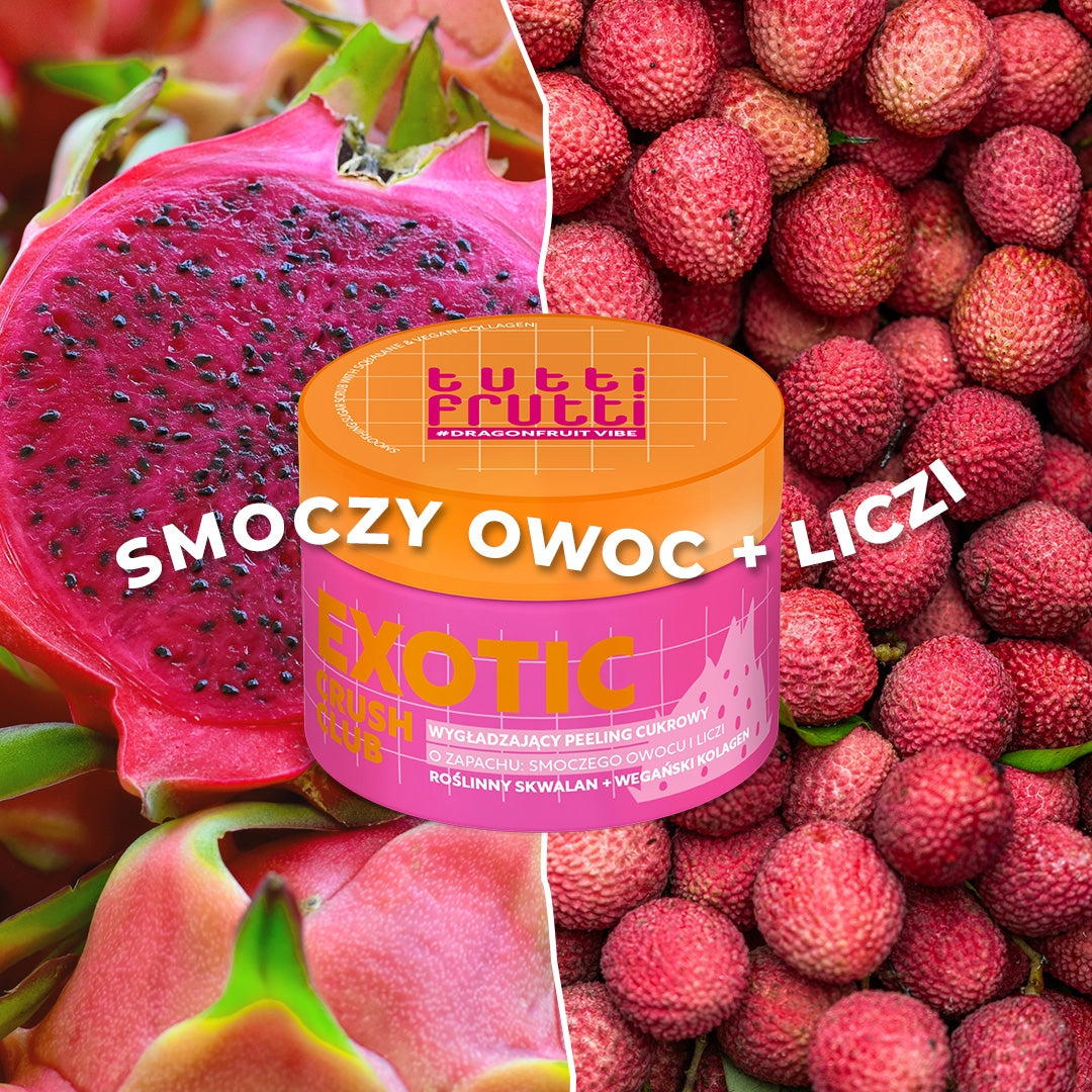 Farmona TUTTI FRUTTI DragonfruitVibe : gommage corporel lissant au sucre, au squalane et au collagène végétalien, 300 g