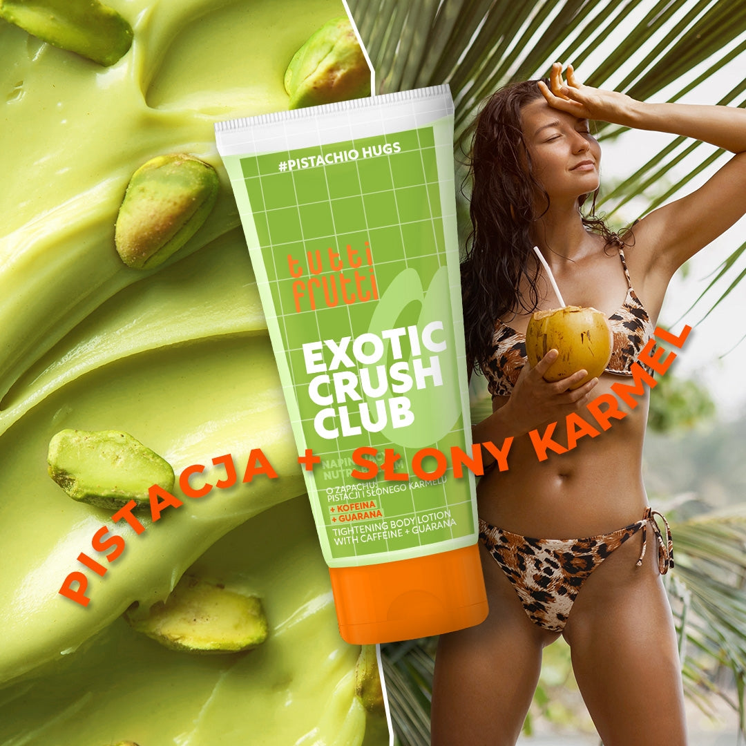 Farmona TUTTI FRUTTI PistachioHugs : baume nourrissant et raffermissant pour le corps à la caféine et au guarana, 200 ml
