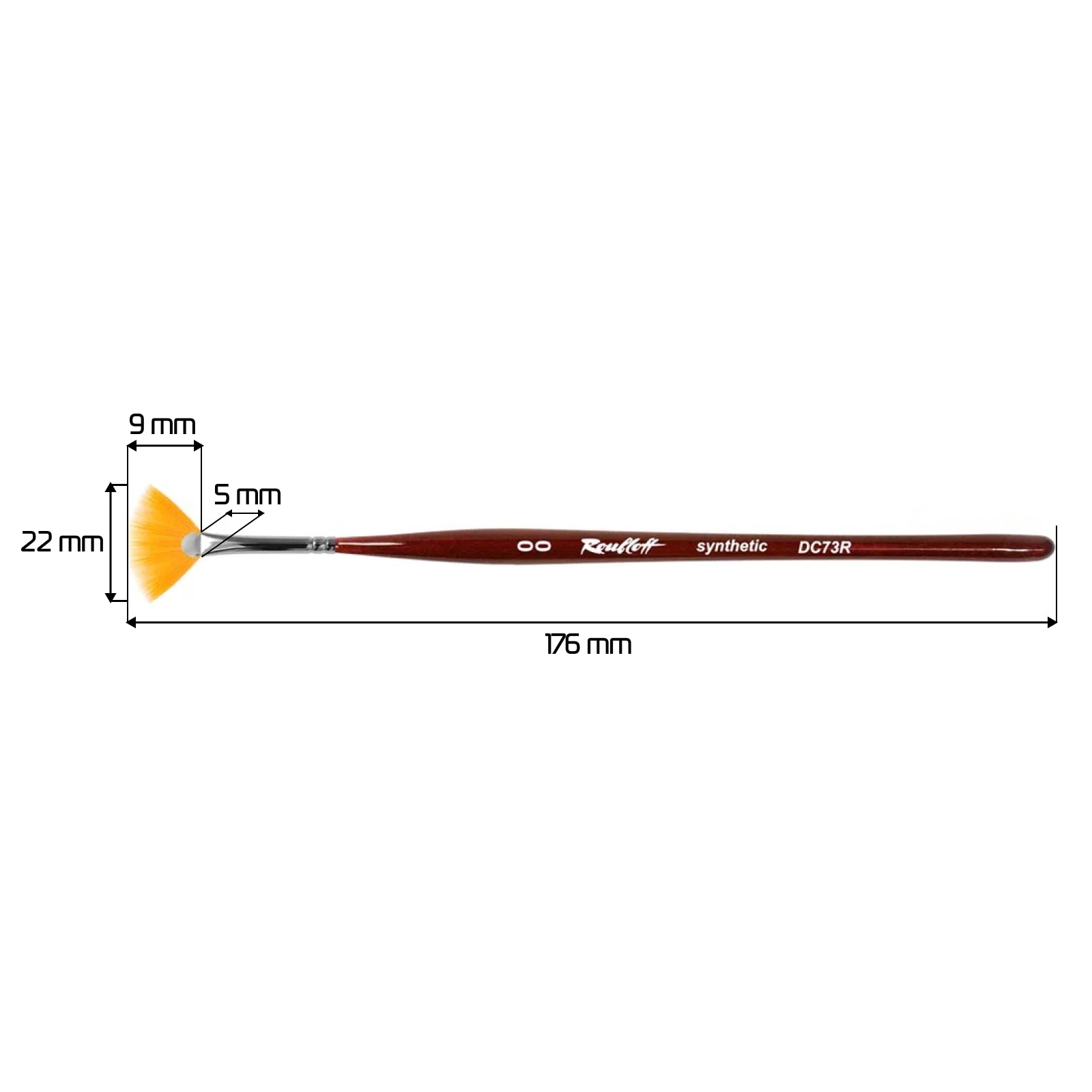Roubloff, Thin Fan Brush for Nail Art [DC73R-00]