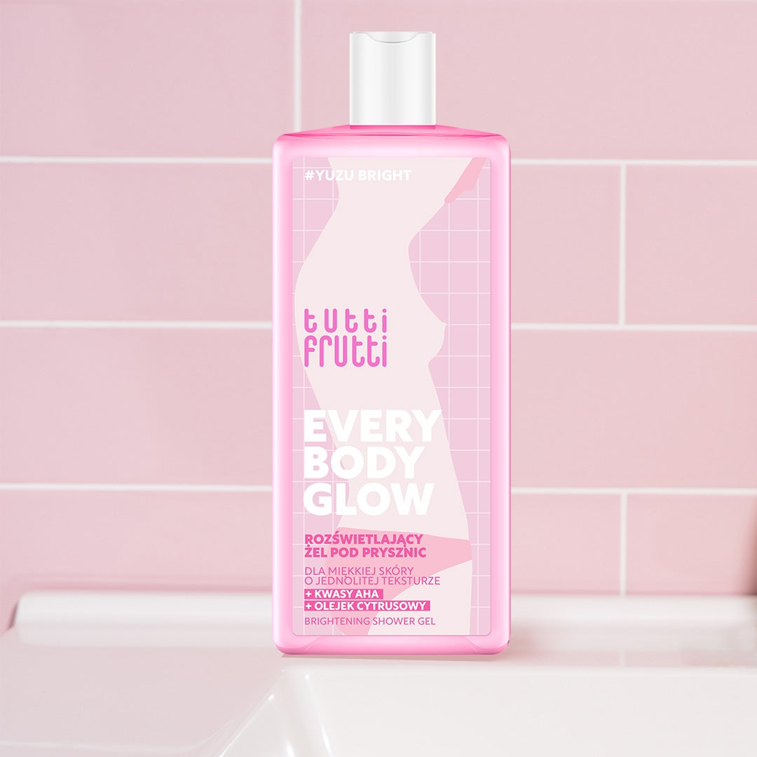 Gel douche Farmona TUTTI FRUTTI YuzuBright aux acides AHA et à l'huile d'agrumes, 400 ml