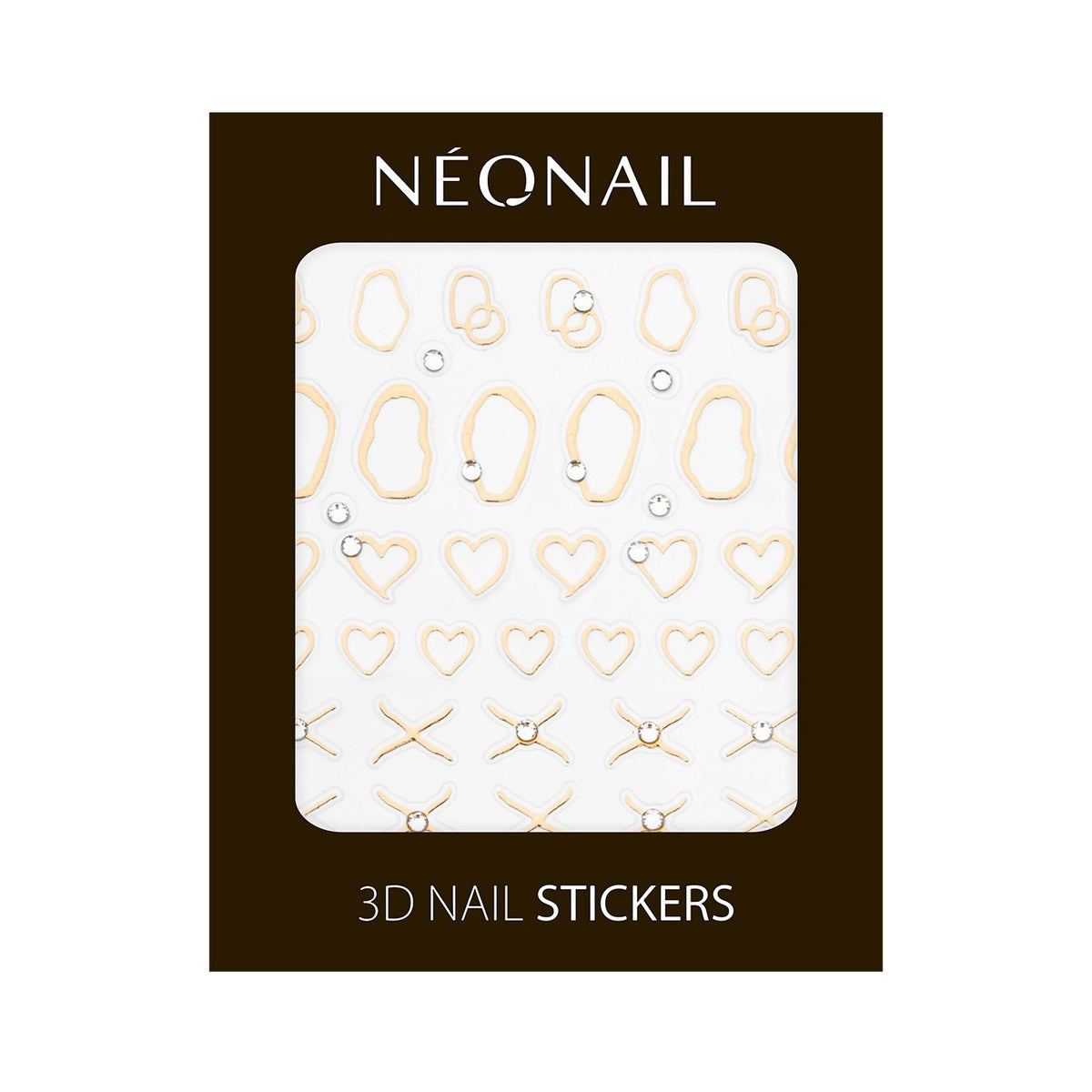 Autocollants pour ongles 3D Neonail 03 – motif abstrait doré